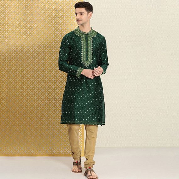 https://hypepulse.in/products/men-green-gold-toned-ethnic-motifs-embroidered-thread-work-jashn-kurta