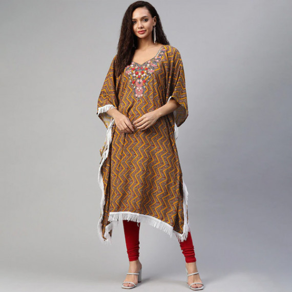 https://hypepulse.in/vi/products/women-orange-brown-geometric-printed-thread-work-pure-cotton-kaftan-kurta