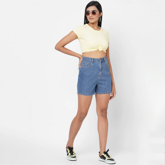 https://hypepulse.in/products/women-blue-slim-fit-high-rise-denim-shorts