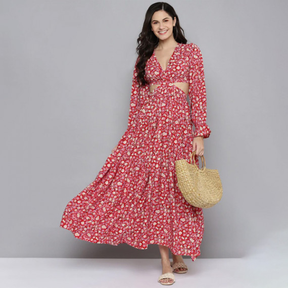 https://hypepulse.in/products/red-beige-floral-waist-cut-out-maxi-dress