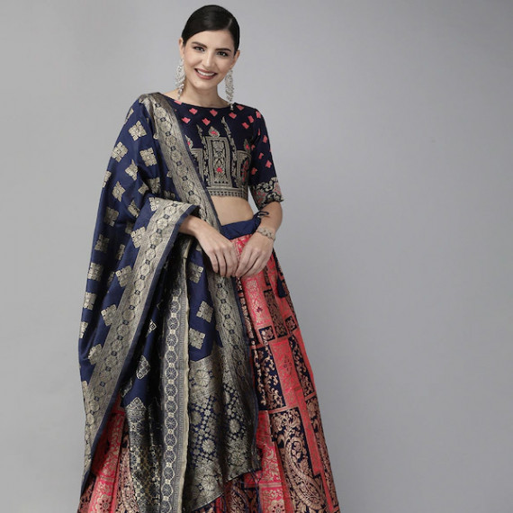 https://hypepulse.in/vi/products/pink-navy-blue-woven-design-semi-stitched-lehenga-unstitched-blouse-with-dupatta