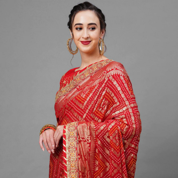 https://hypepulse.in/products/red-gold-toned-woven-design-bandhani-saree